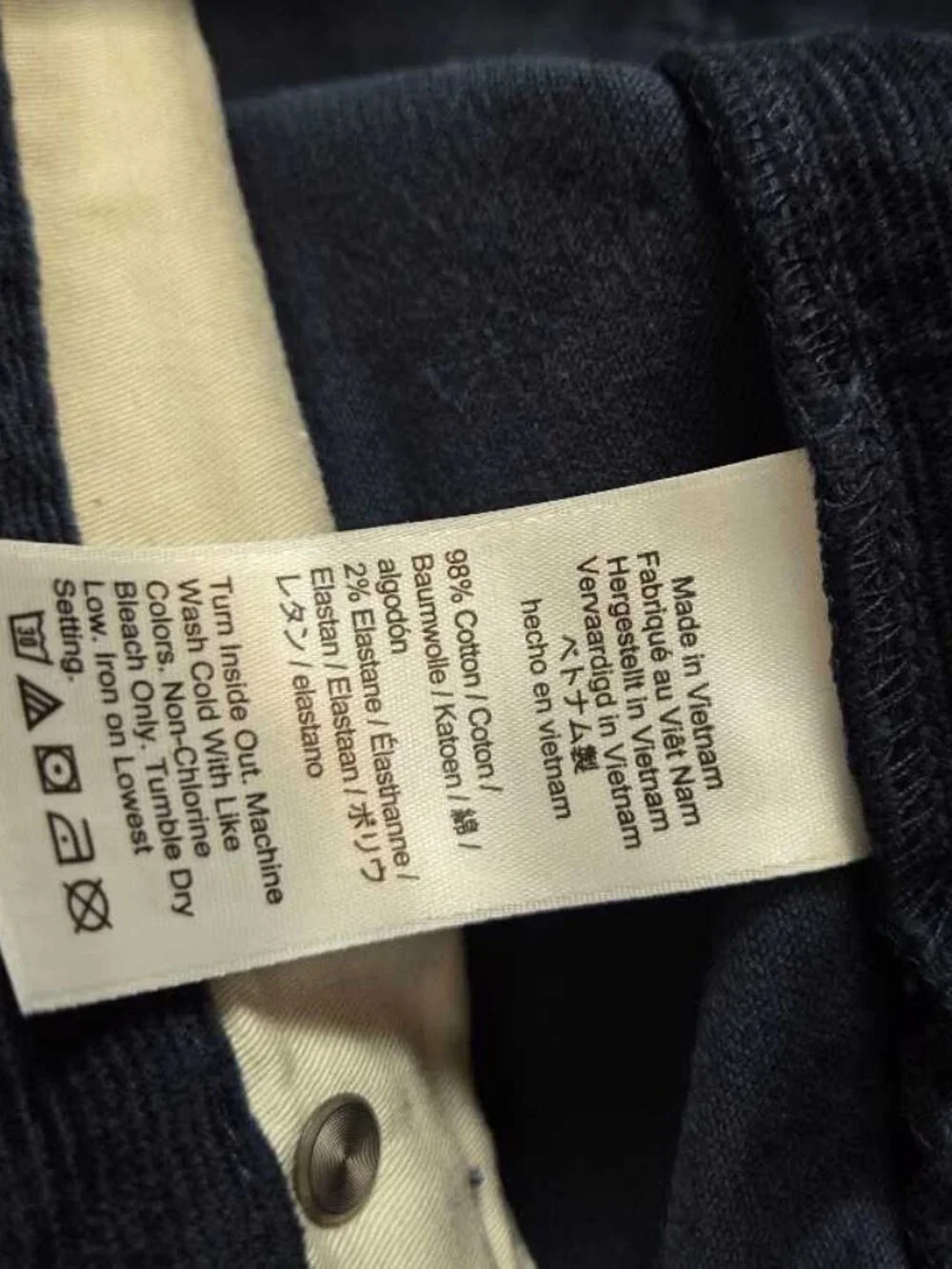 New 36x30 J.Crew 770 straight-fit five-pocket pant in stretch corduroy Navy cord